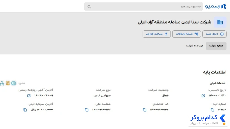 اطلاعات ثبتی بیت پین