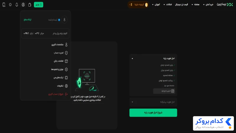 احراز هویت در بیت پین - مرحله اول
