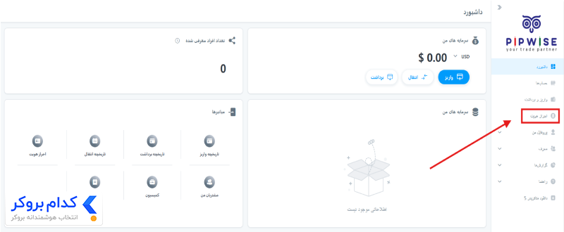 اموزش احراز هویت در بروکر pipwise