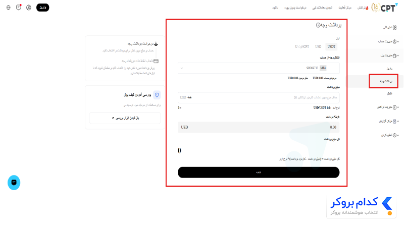 آموزش برداشت از CPT Markets