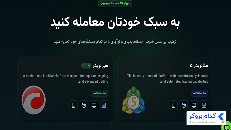 پلتفرم‌های معاملاتی بروکر اف ایکس ان ایکس