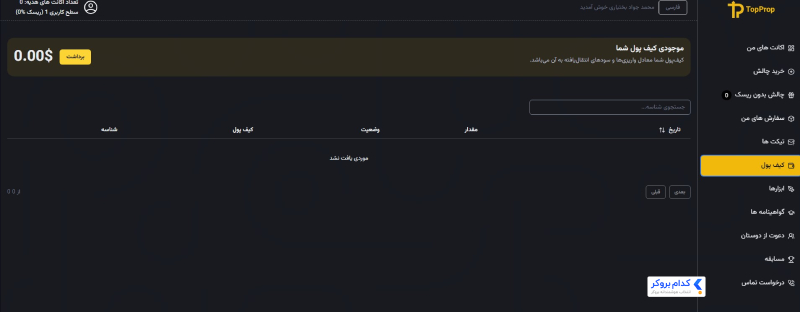 رداشت موجودی در تاپ پراپ