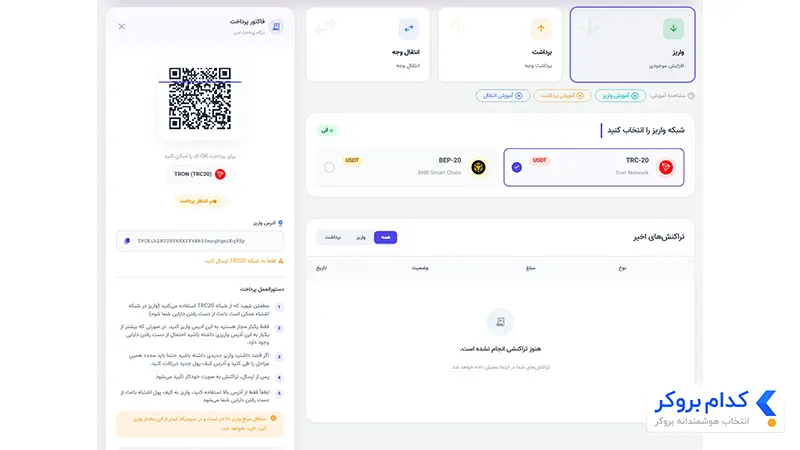 واریز و برداشت در بروکر نولیمیت مارکتس