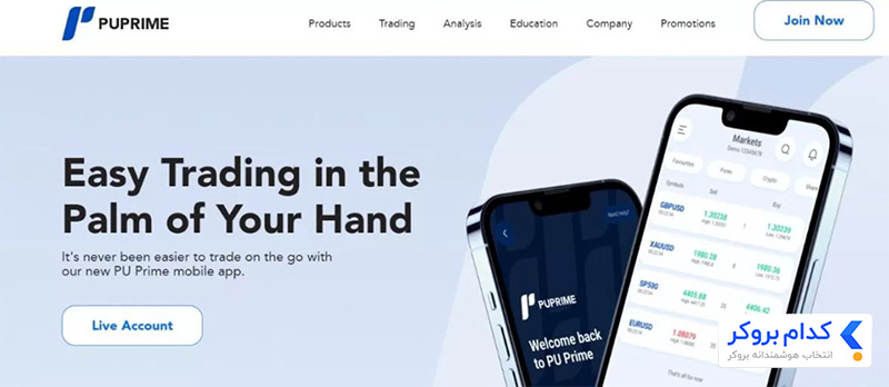 وبسایت بروکر puprime
