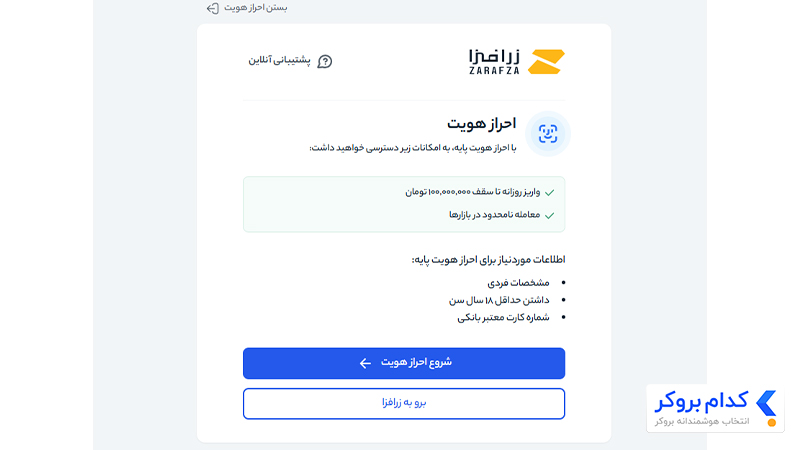 آموزش احراز هویت در زرافزا- مرحله اول
