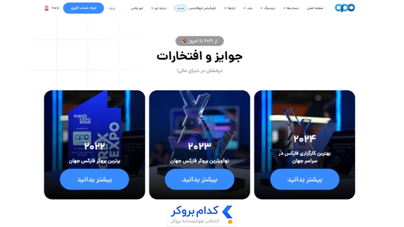 جوایز و افتخارات بروکر اپوفایننس