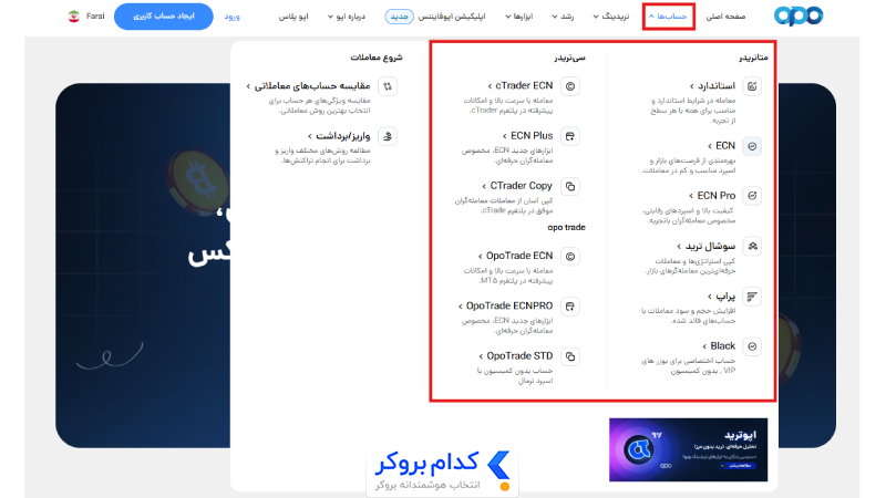 حساب های بروکر اپوفایننس