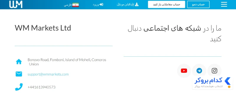 دفاتر بروکر دبلیو ام مارکتس
