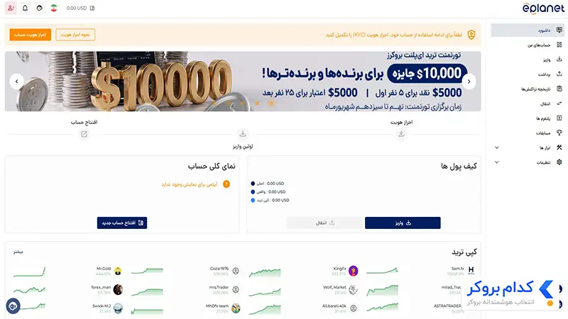 تکمیل ثبت نام در بروکر ای پلنت