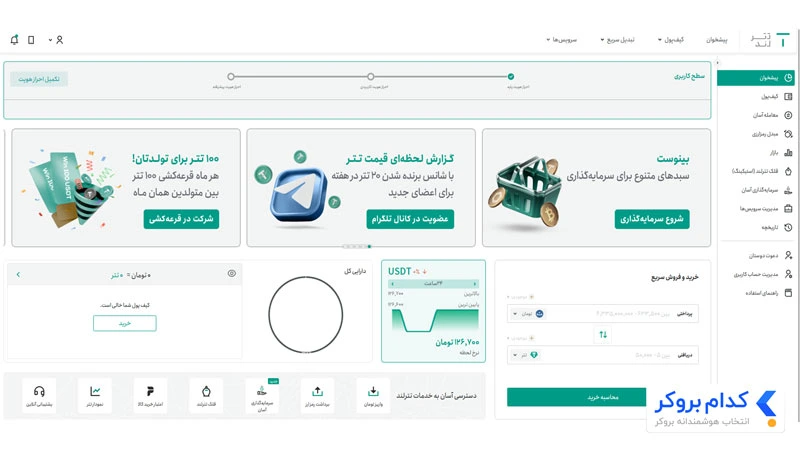 آموزش کار با صرافی تترلند
