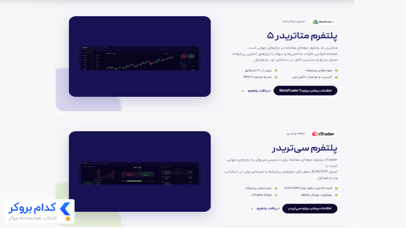پلتفرمهای معاملاتی بروکر otetmarket