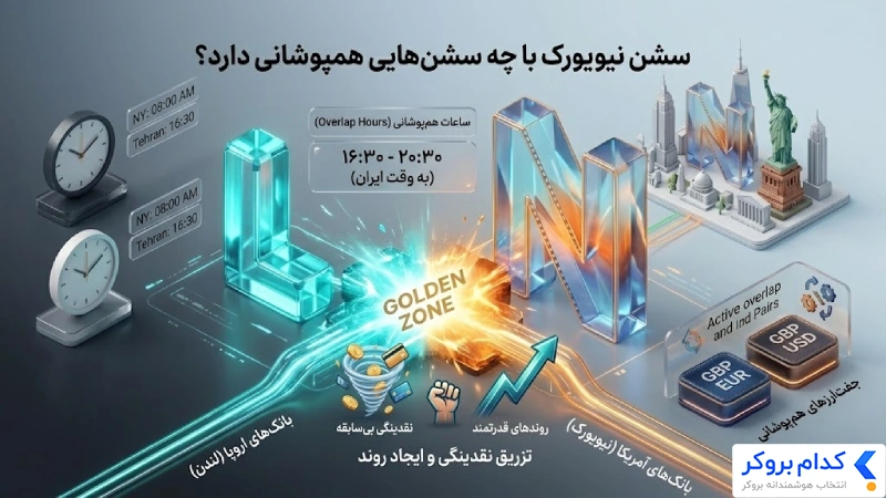 سشن نیویورک با چه سشن‌هایی همپوشانی دارد؟ 