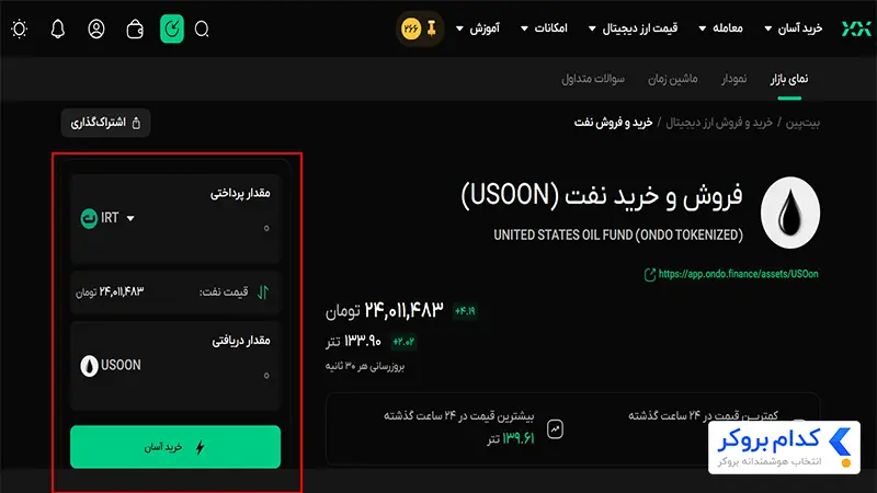 آموزش خرید ارز دیجیتال نفت