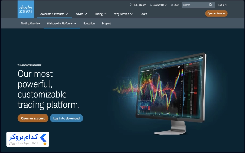 صفحه اصلی کارگزاری Charles Schwab