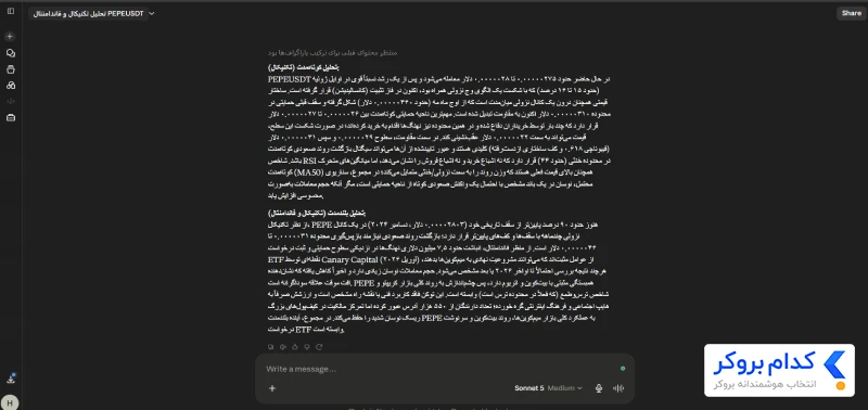پیش بینی قیمت پپه توسط هوش مصنوعی Claude