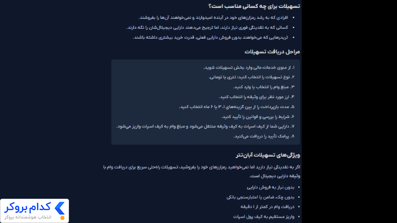 شرایط دریافت وام ارز دیجیتال از آبان تتر