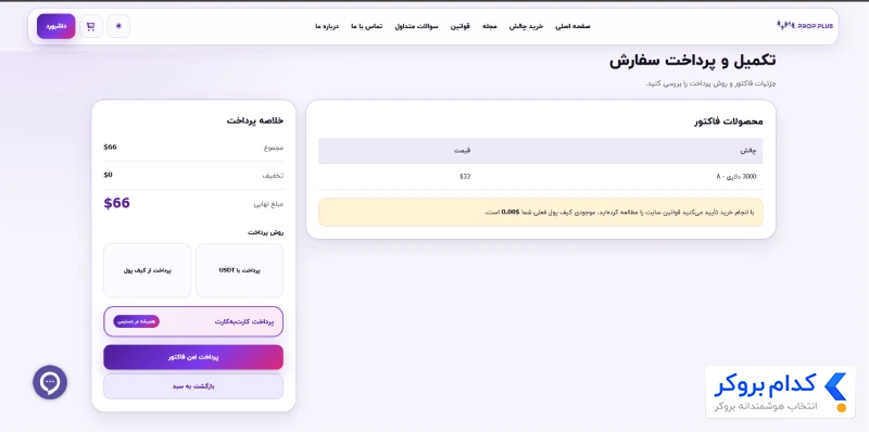 خرید پلن و پرداخت هزینه چالش - 2