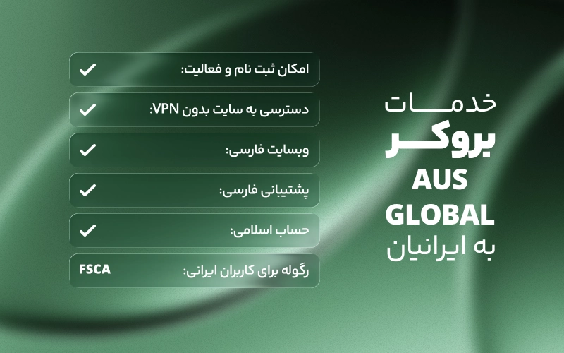 بروکر AUS global چه خدماتی به کاربران ایرانی می‌دهد؟
