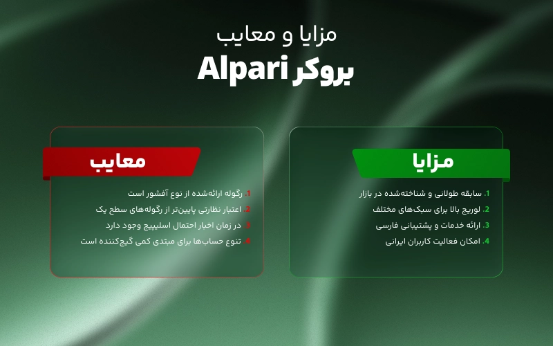مزایا و معایب بروکر آلپاری