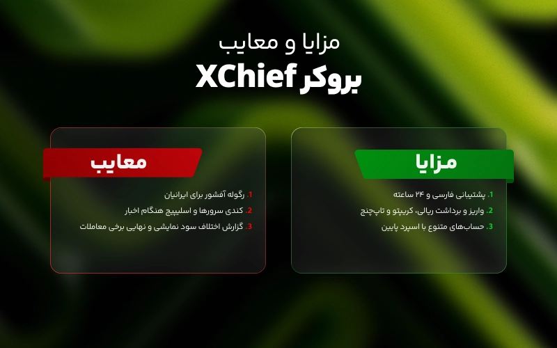 مزایا و معایب بروکر ایکس چیف